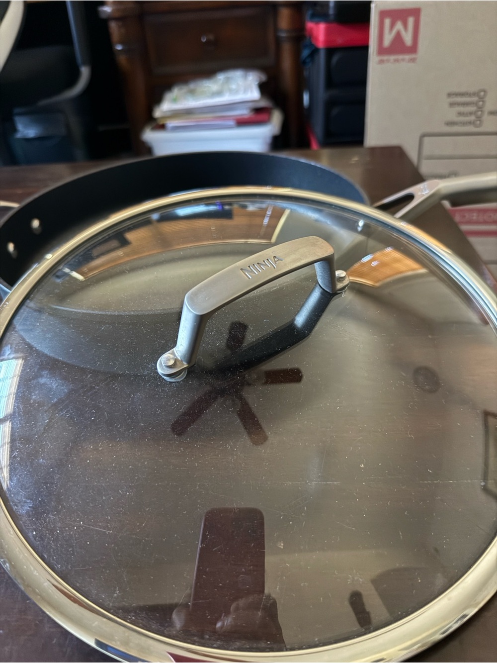 Nonstick Covered Fry Pan - Gray by - Picture 4 of 4